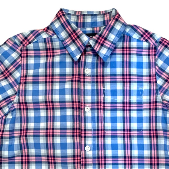 2/$25 PLACE Boys Plaid Button Down Shirt 7-8 Medium - Picture 2 of 3